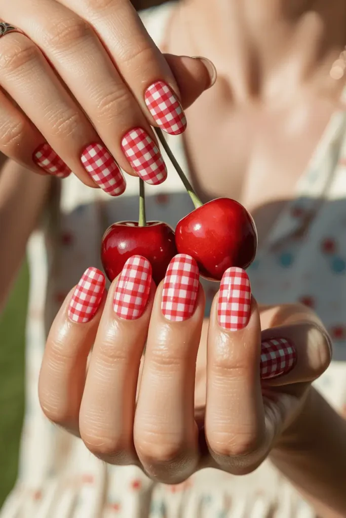 Retro Gingham Check Pattern