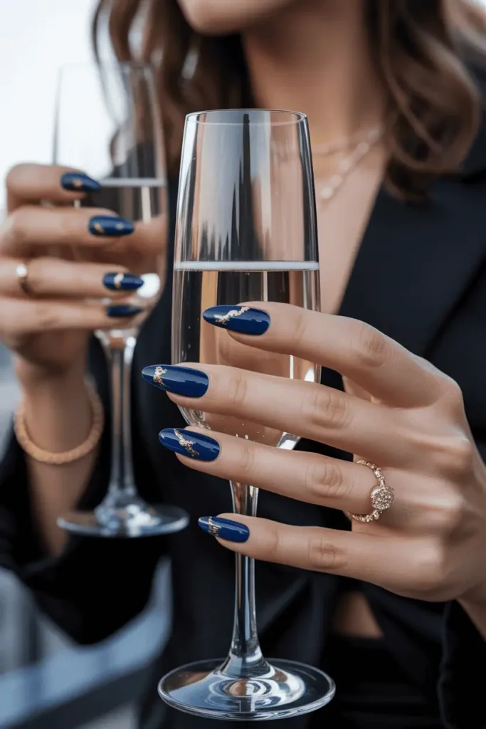 Elegant Navy and Gold