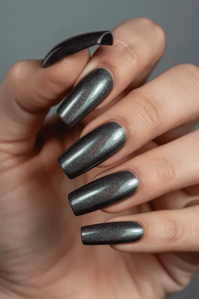 Gunmetal Gray with Holographic Top Coat