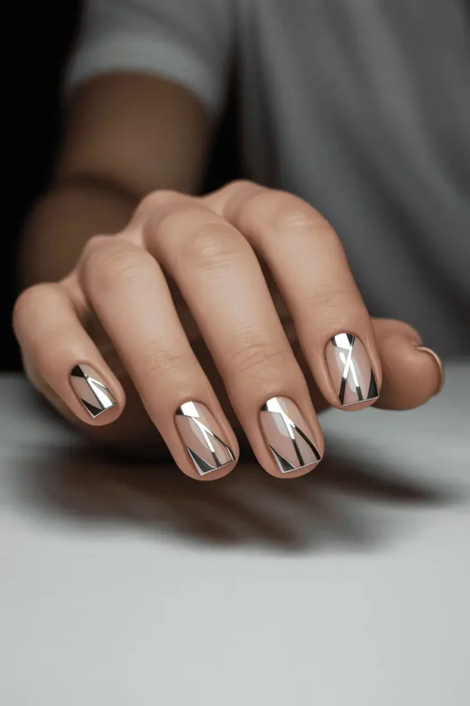 Chrome Geometric Shapes