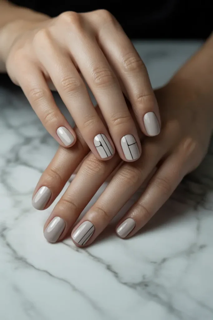 Linen Beige with Negative Space