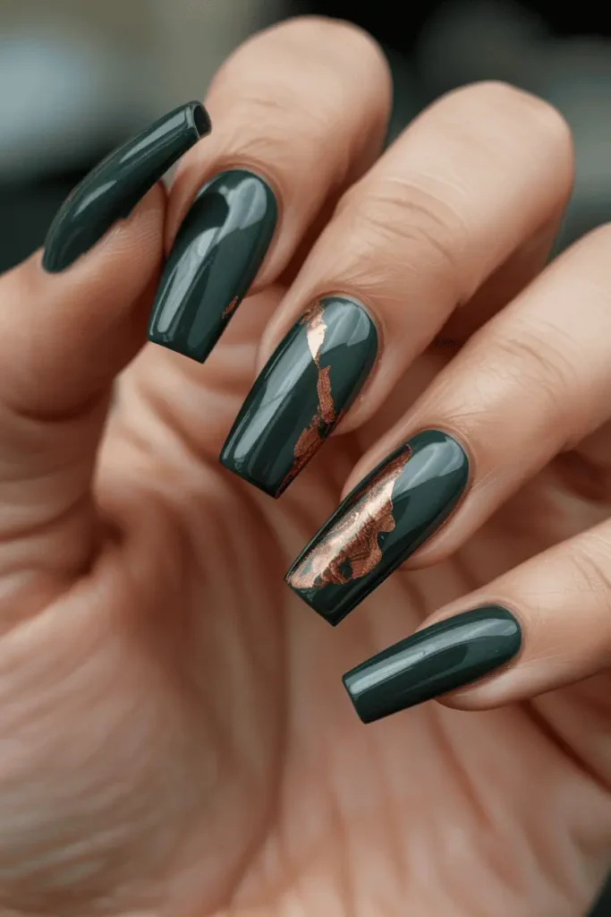 Forest Green with Copper Foil