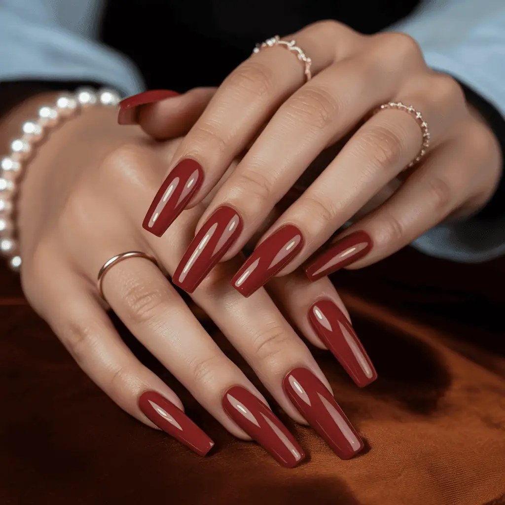 Cherry Cola On Coffin Nails