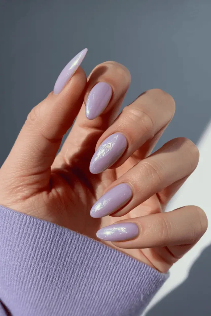 Lilac Cat Eye with Holographic Flakes