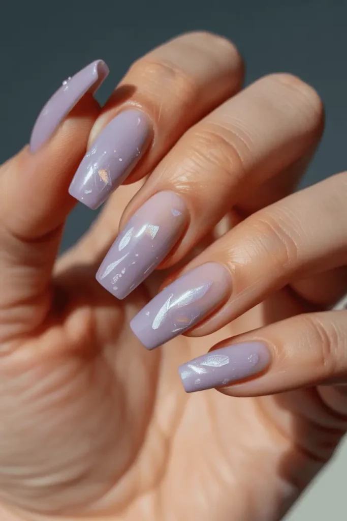 Lavender Haze with Iridescent Flakes