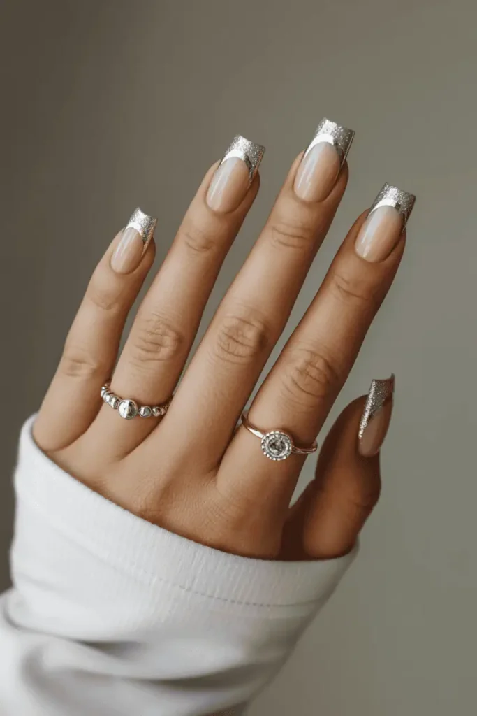 French Tips With Birthday Twist