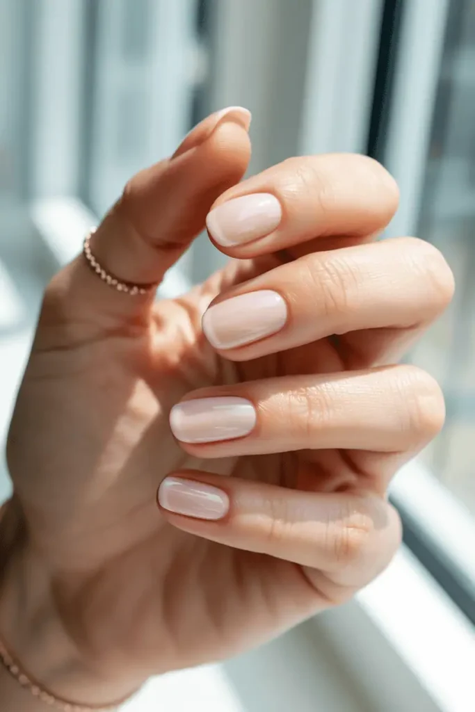 Barely-There Pink on Natural Ovals