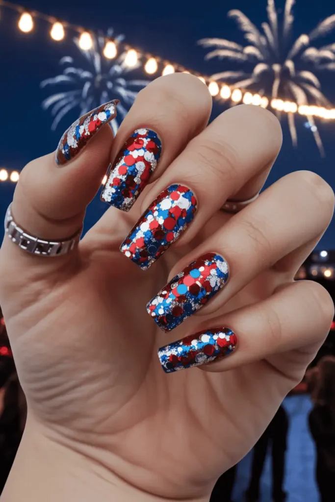 Glitter Explosion Nails