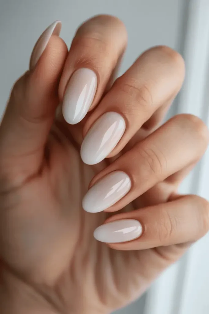 Nude Ombré on Almond Tips