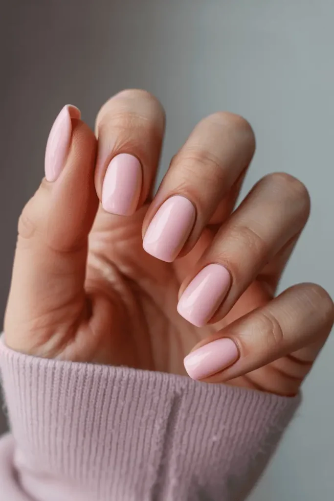 Cotton Candy Pink Squoval Nails