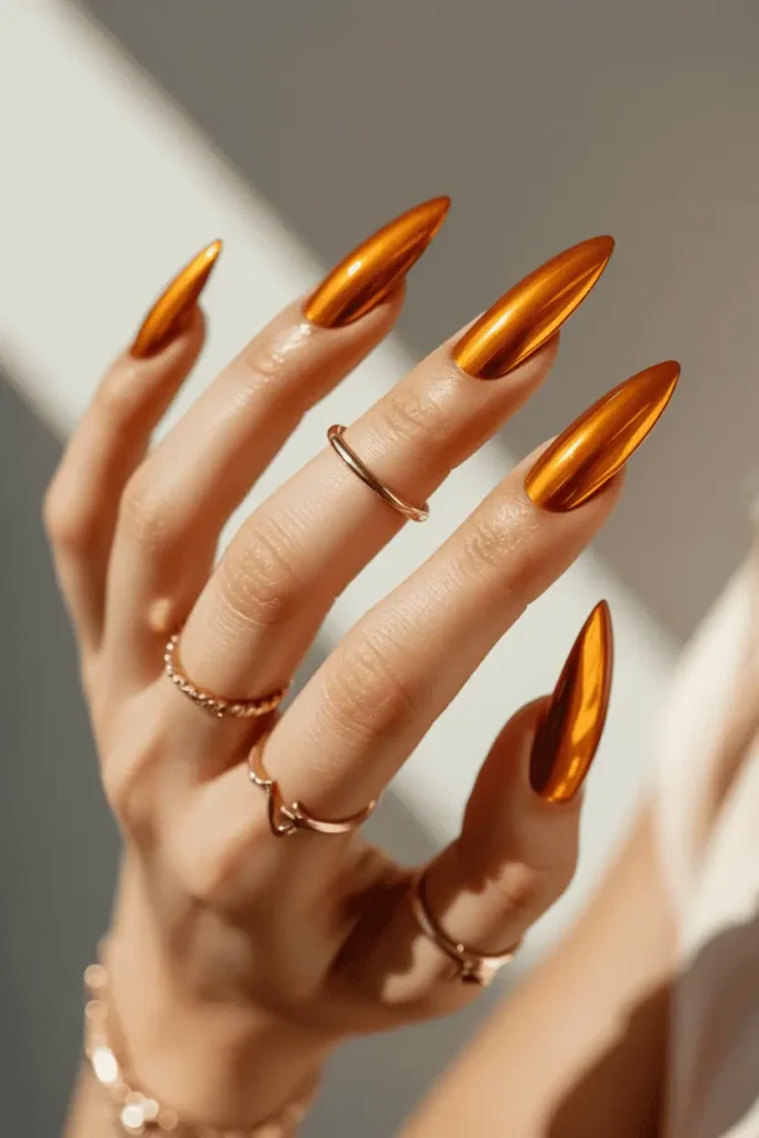 Caramel Chrome Stilettos