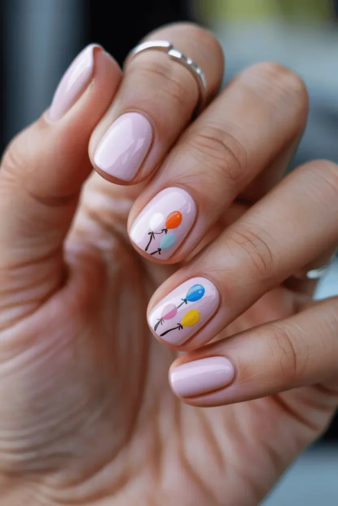 Balloon Accent Nails