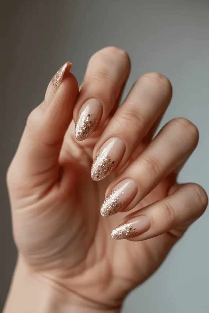Rose Gold Glitter Fade