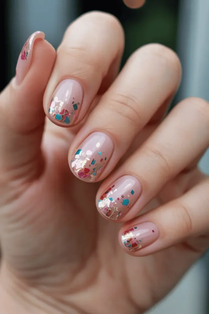 Confetti Explosion Nails