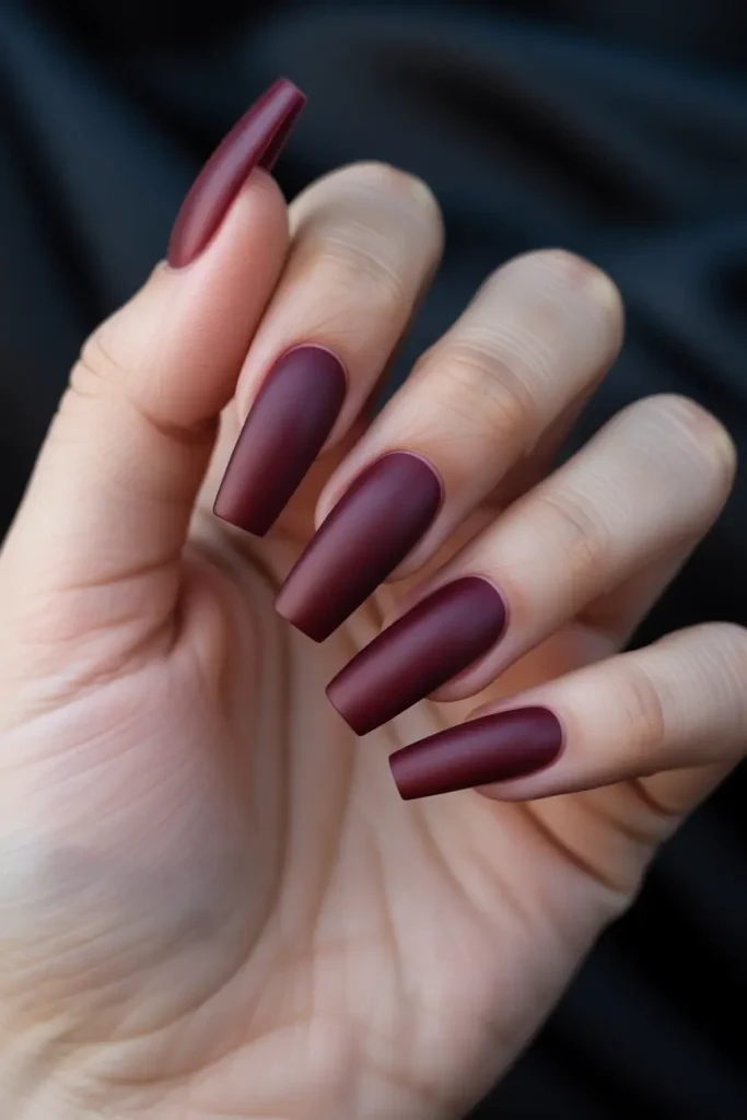 Velvet Matte Burgundy