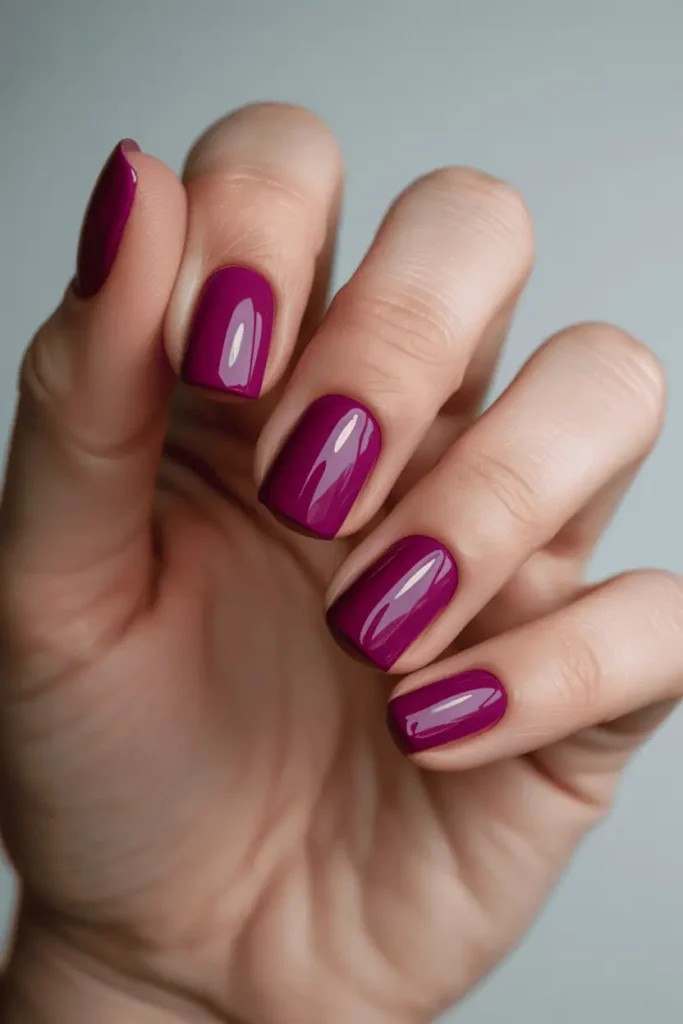 Magenta Square Nails