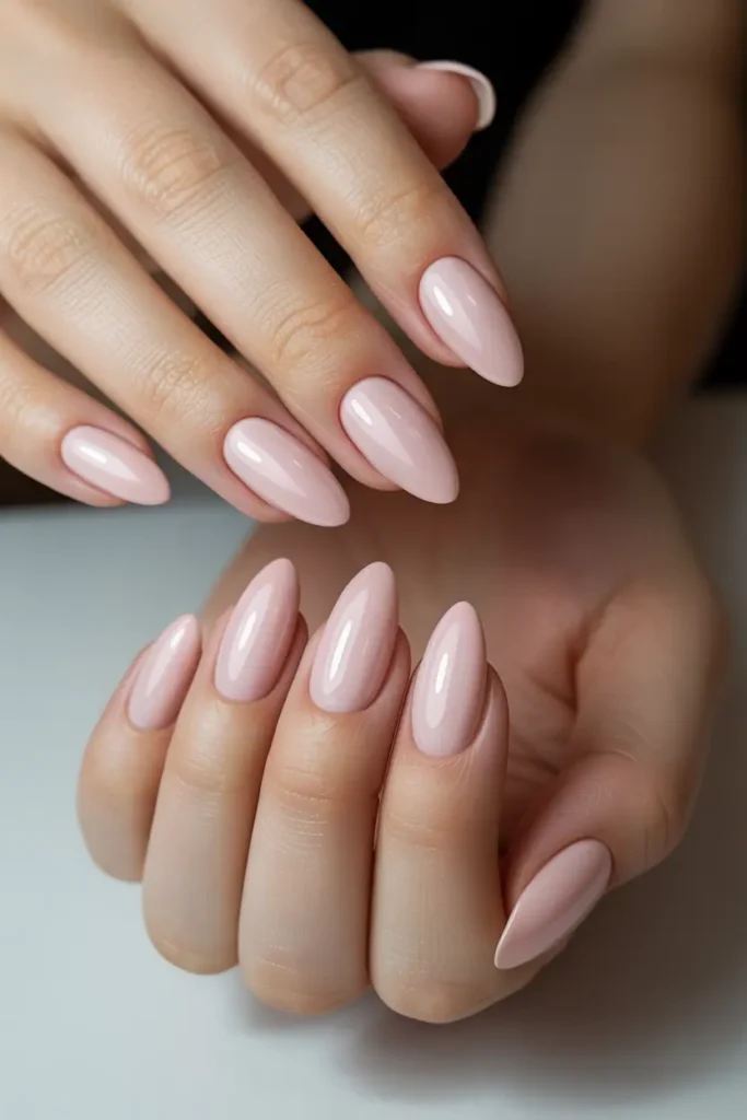 Ballet Slipper Almond Nails