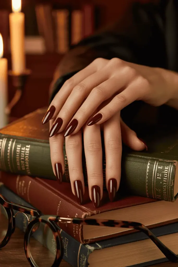 Dark Academia Burgundy