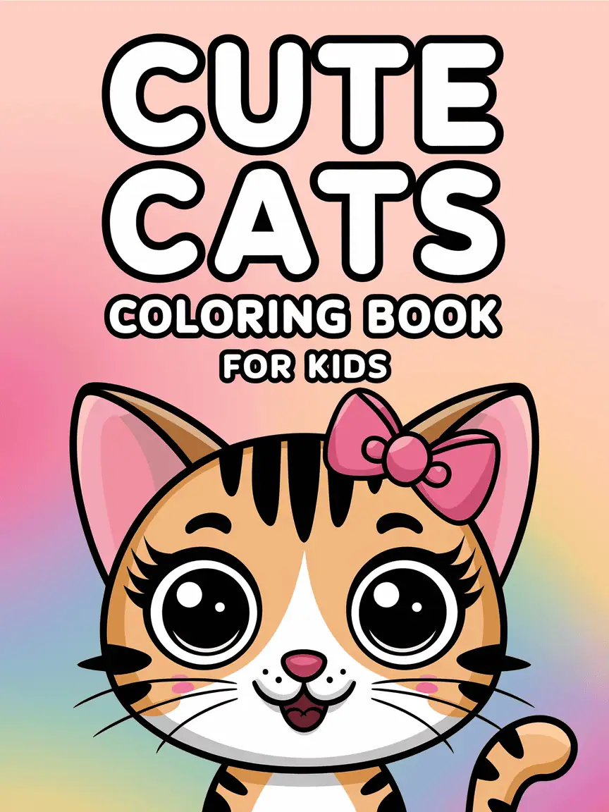 40 Cute Cat Coloring Pages for Kids (Free Printable)
