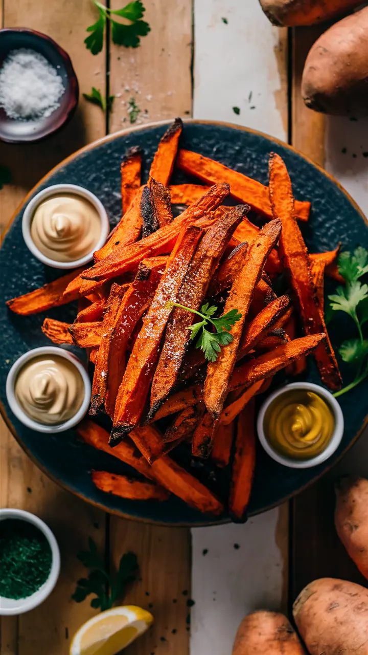 Air-Fried Sweet Potato Fries with a Twist