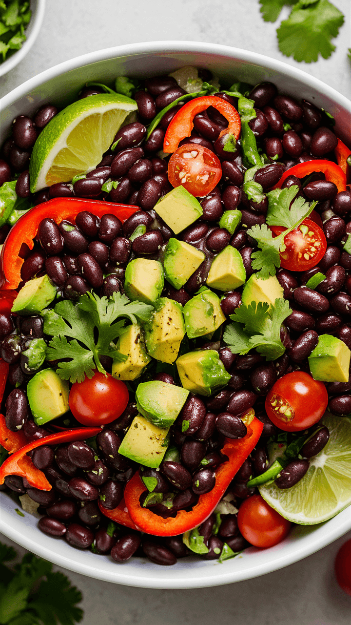 Zesty Black Bean Salad with Fresh Vegetables
