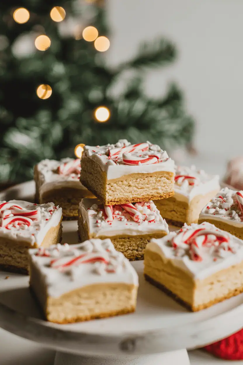Candy Cane Sugar Cookie Bars