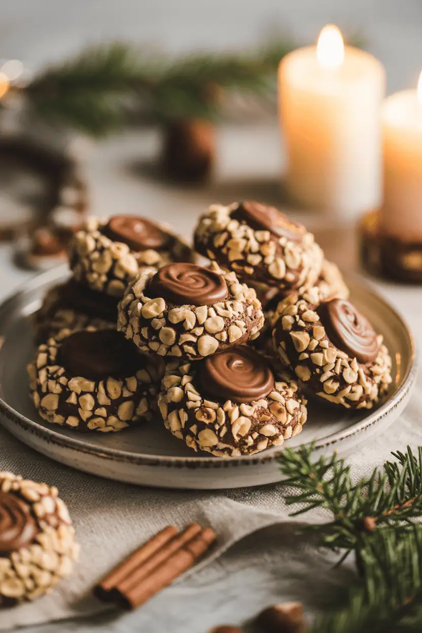 Chocolate Hazelnut Thumbprints