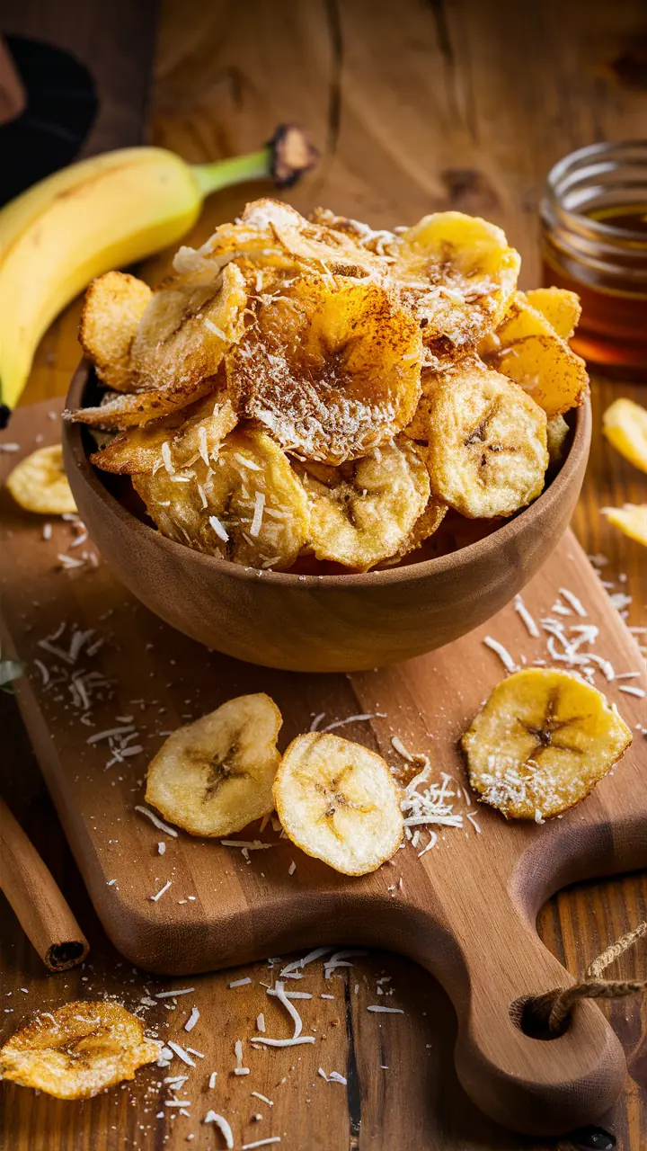Easy Air Fryer Coconut Banana Chips