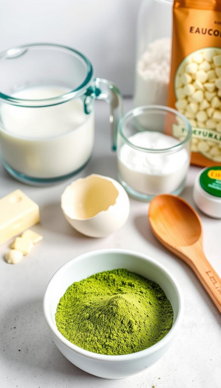 Matcha Green Tea Muffins with White Chocolate Chips