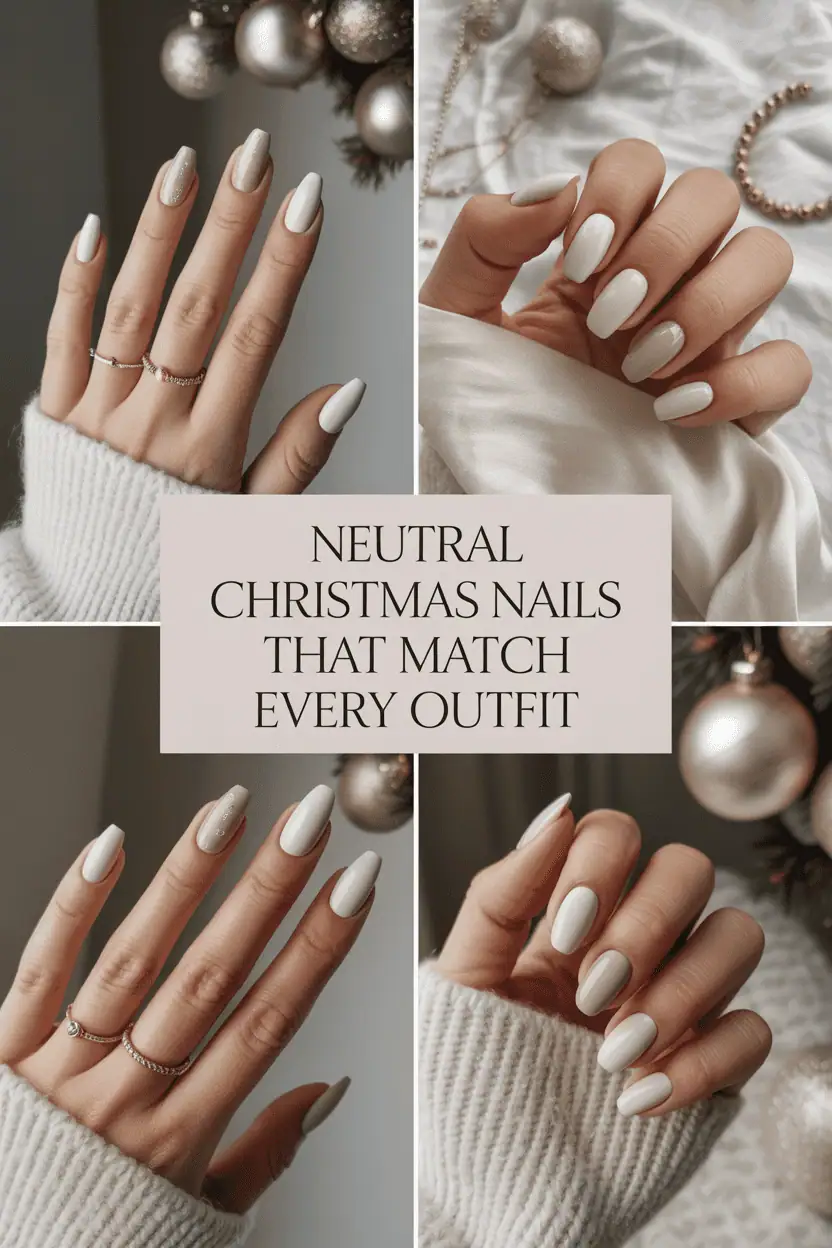 💅 18 Neutral Christmas Nail Ideas That Match Every Outfit