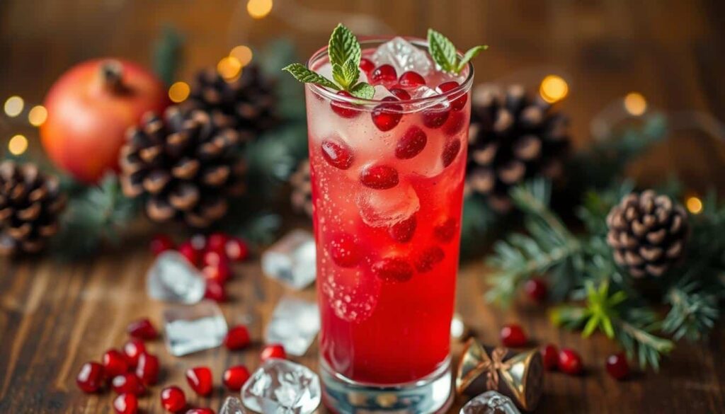Pomegranate Fizz Mocktail Pomegranate Fizz Mocktail