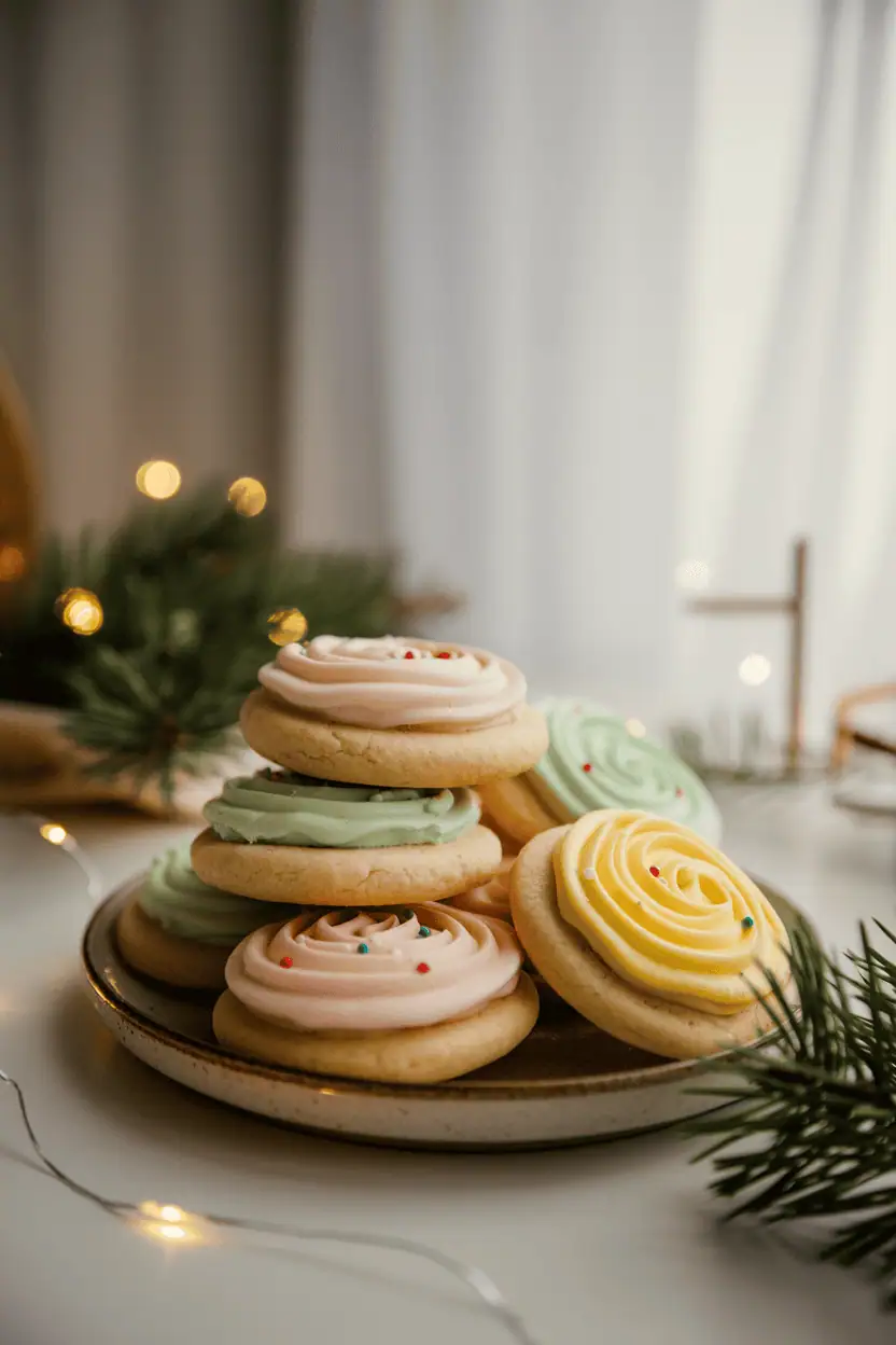 Soft Frosted Christmas Sugar Cookies