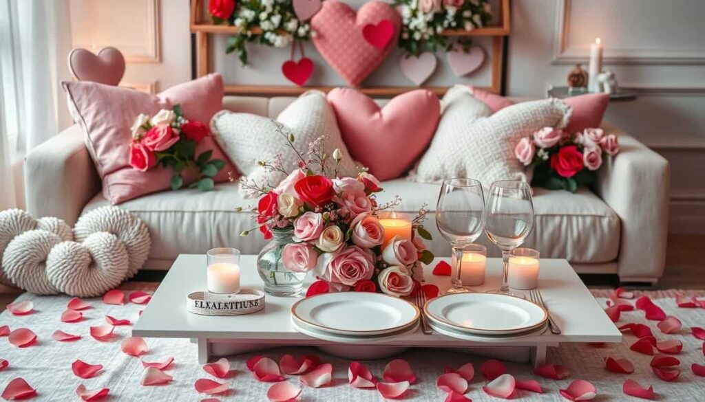 Valentine's coffee table styling Valentine's coffee table styling