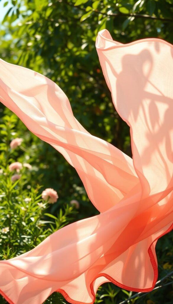 Vibrant, airy fabrics in soft, breathable textures drift through a serene summer garden. Billowing chiffon, linen, and cotton weaves capture the essence of casual comfort, their natural fibers and flowing silhouettes perfectly suited for warm-weather wear. Gentle sunlight filters through the lush foliage, casting a warm, golden glow over the delicate textiles. The scene evokes a sense of effortless style and relaxation, perfectly embodying the carefree spirit of casual summer dressing. Vibrant, airy fabrics in soft, breathable textures drift through a serene summer garden. Billowing chiffon, linen, and cotton weaves capture the essence of casual comfort, their natural fibers and flowing silhouettes perfectly suited for warm-weather wear. Gentle sunlight filters through the lush foliage, casting a warm, golden glow over the delicate textiles. The scene evokes a sense of effortless style and relaxation, perfectly embodying the carefree spirit of casual summer dressing.
