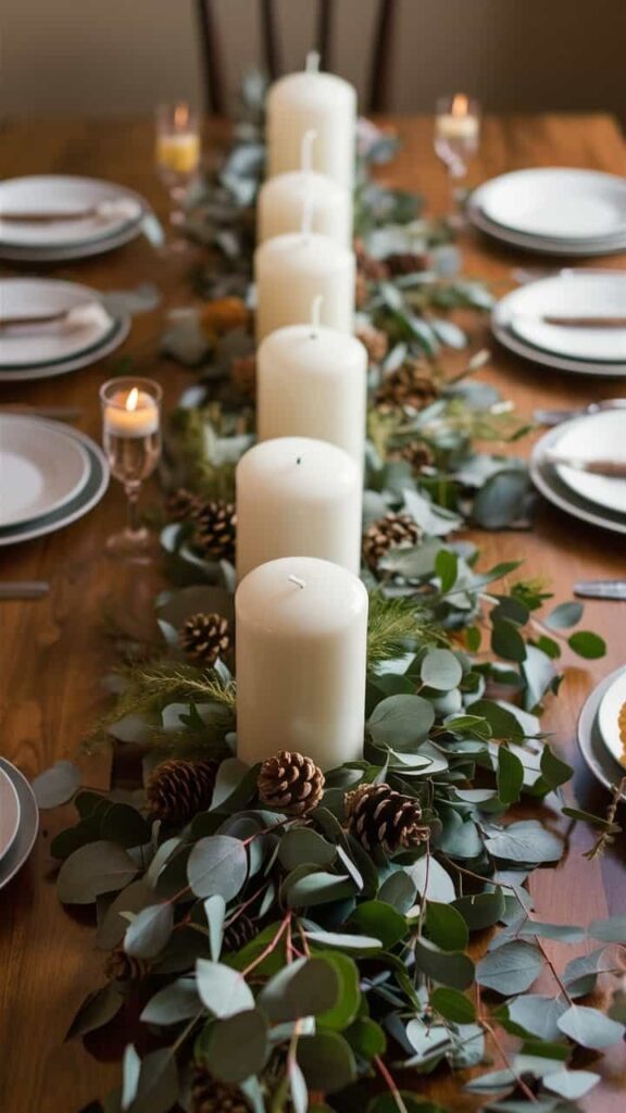 Candle & Greenery Runner