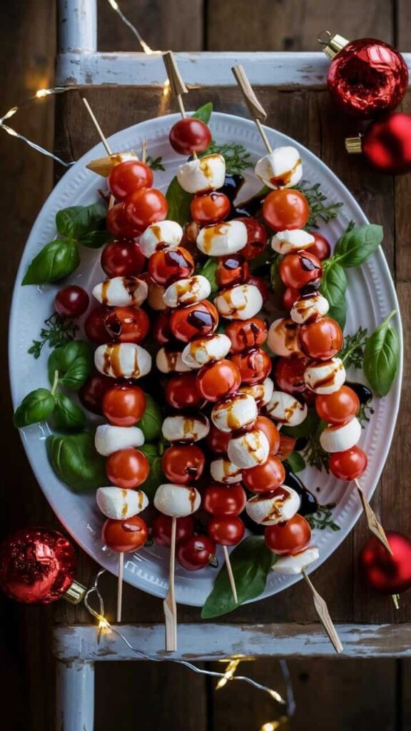 Holiday Caprese Skewers