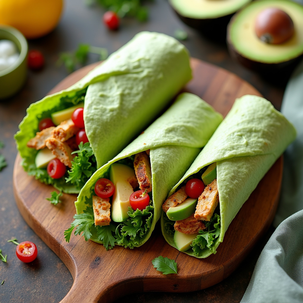 Avocado Chicken Salad Wraps