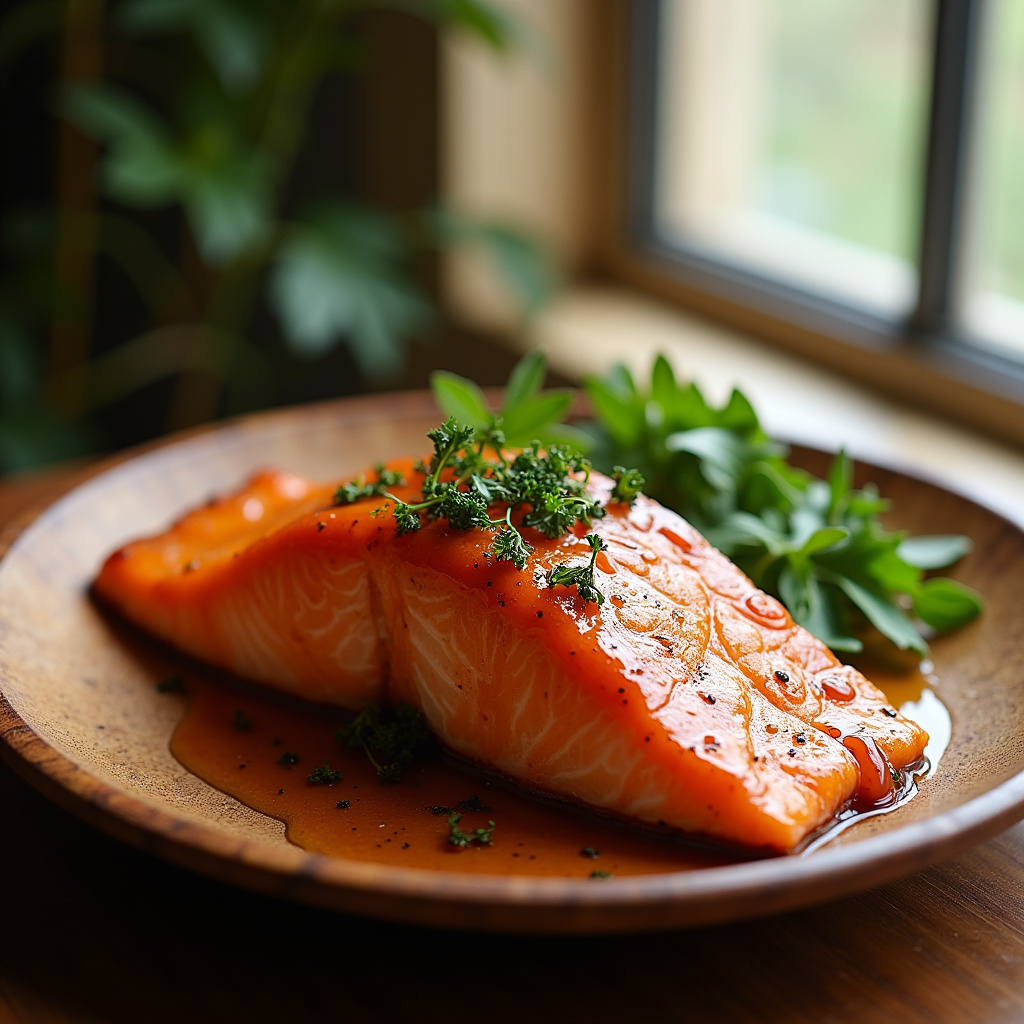 Baked Salmon with Maple Glaze