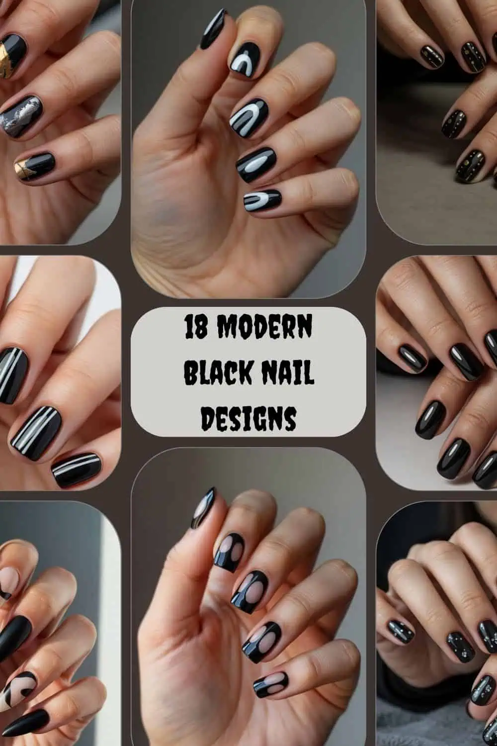 18 Modern Black Nail Designs for a Bold, Stylish Look