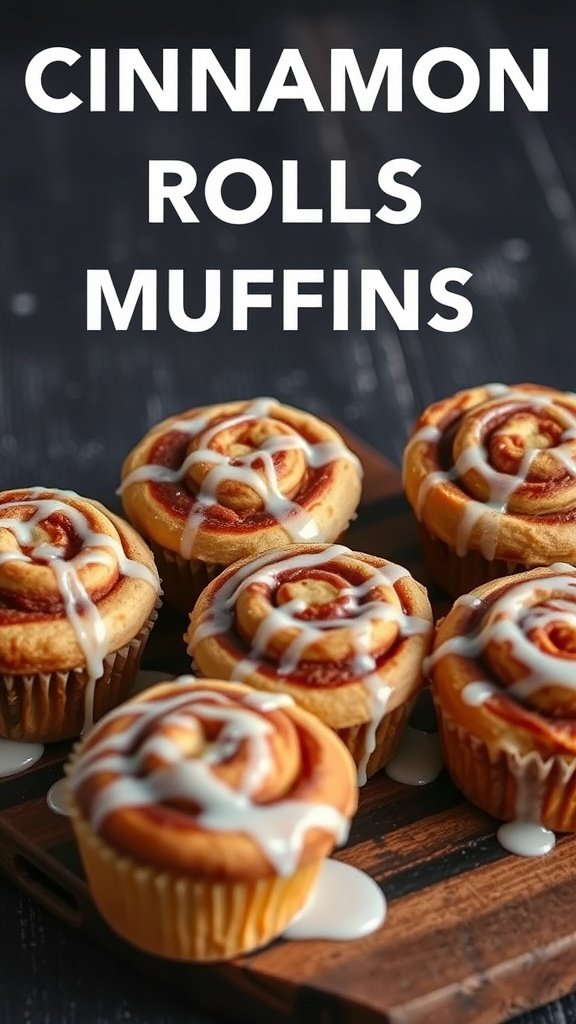 Cinnamon Roll Muffins with Glaze