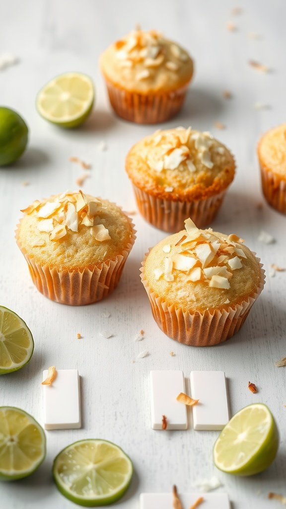 Coconut Lime Muffins with Toasted Coconut