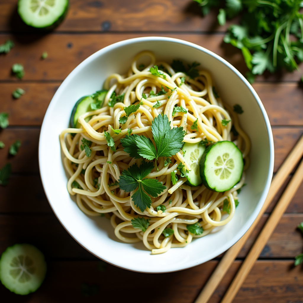 Cold Cucumber Noodle Salad
