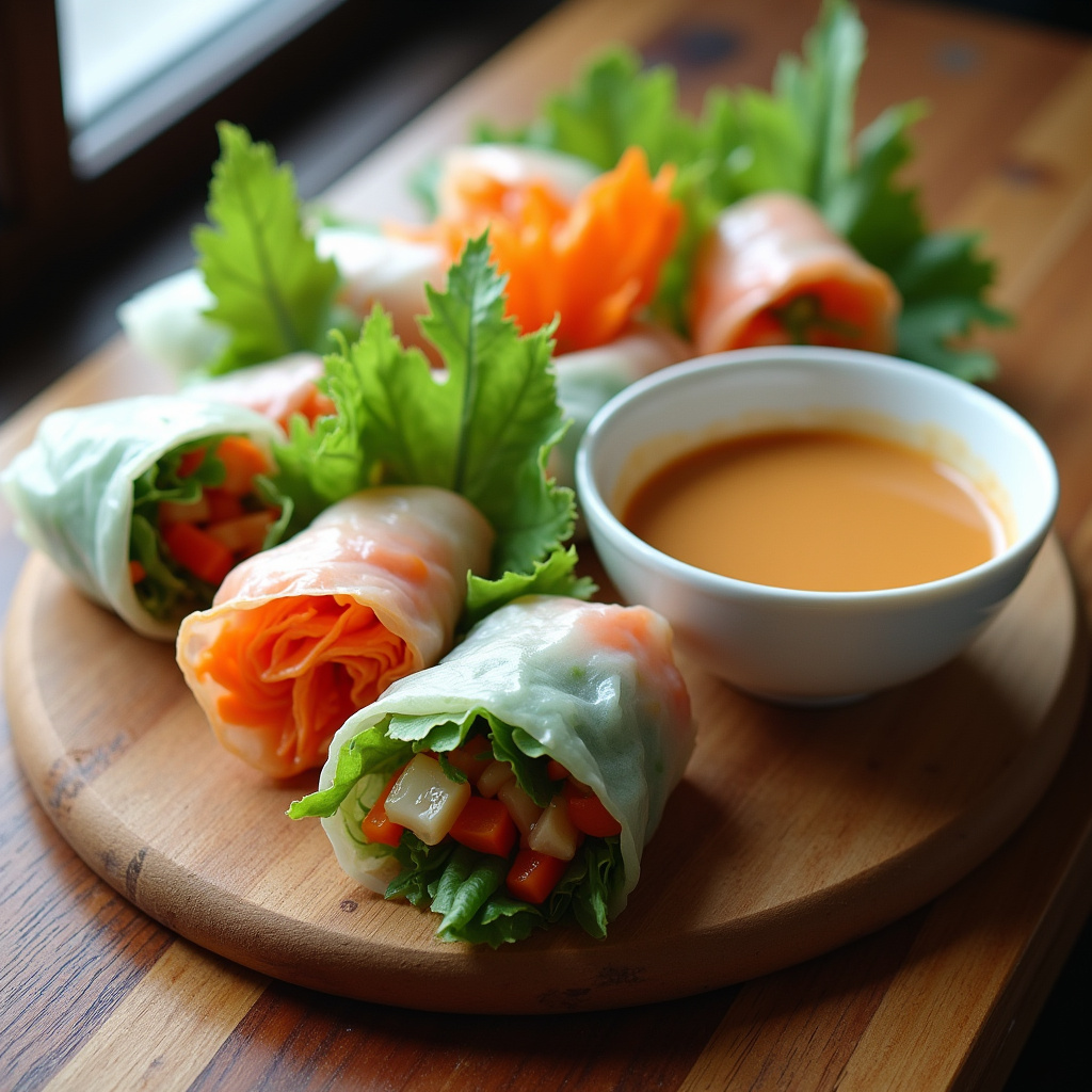 No-Cook Summer Rolls Peanut Sauce