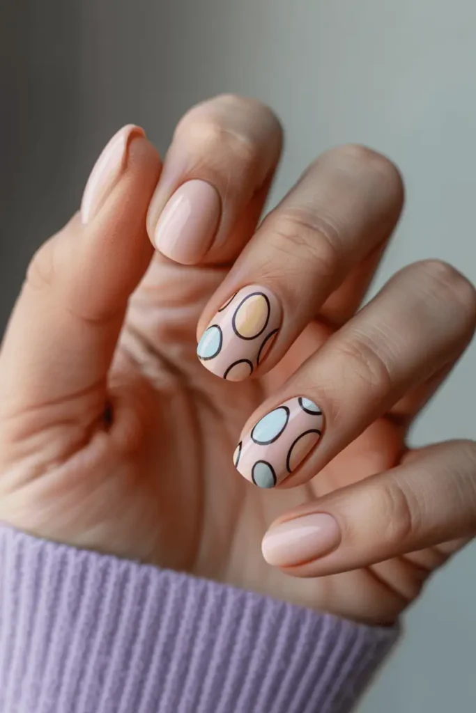 Easter Egg Accent Nail