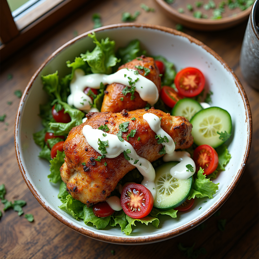 Greek Chicken Bowls with Tzatziki