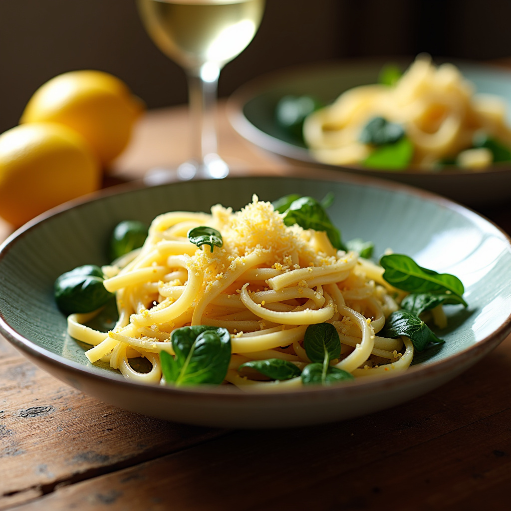 Lemon Pasta with Spinach