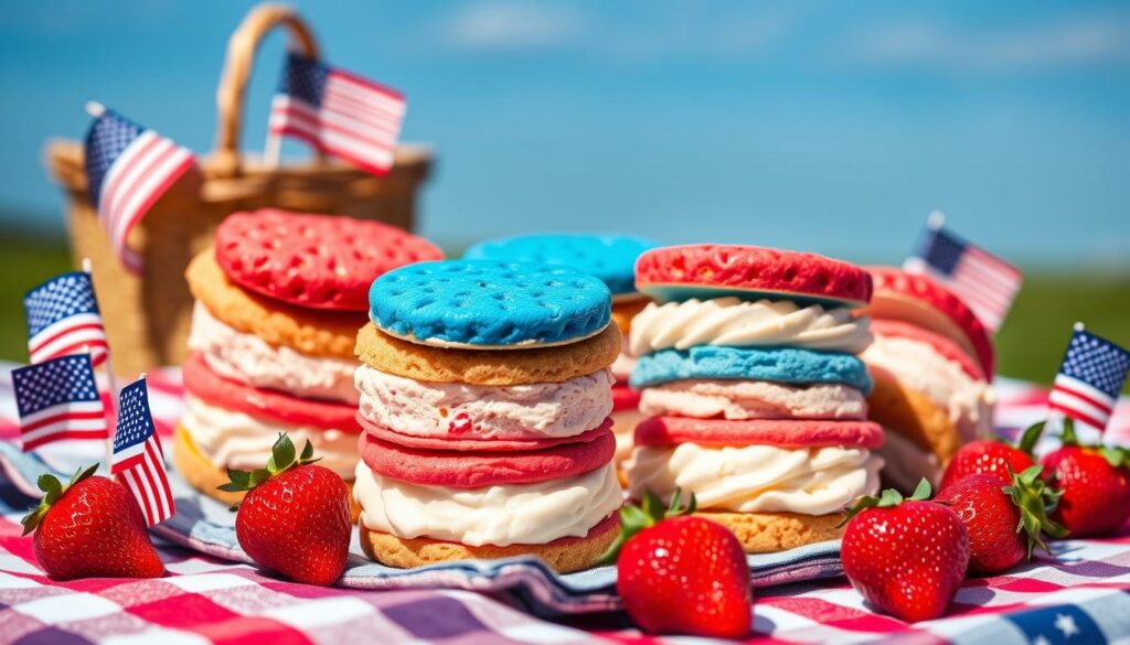 patriotic ice cream sandwiches patriotic ice cream sandwiches