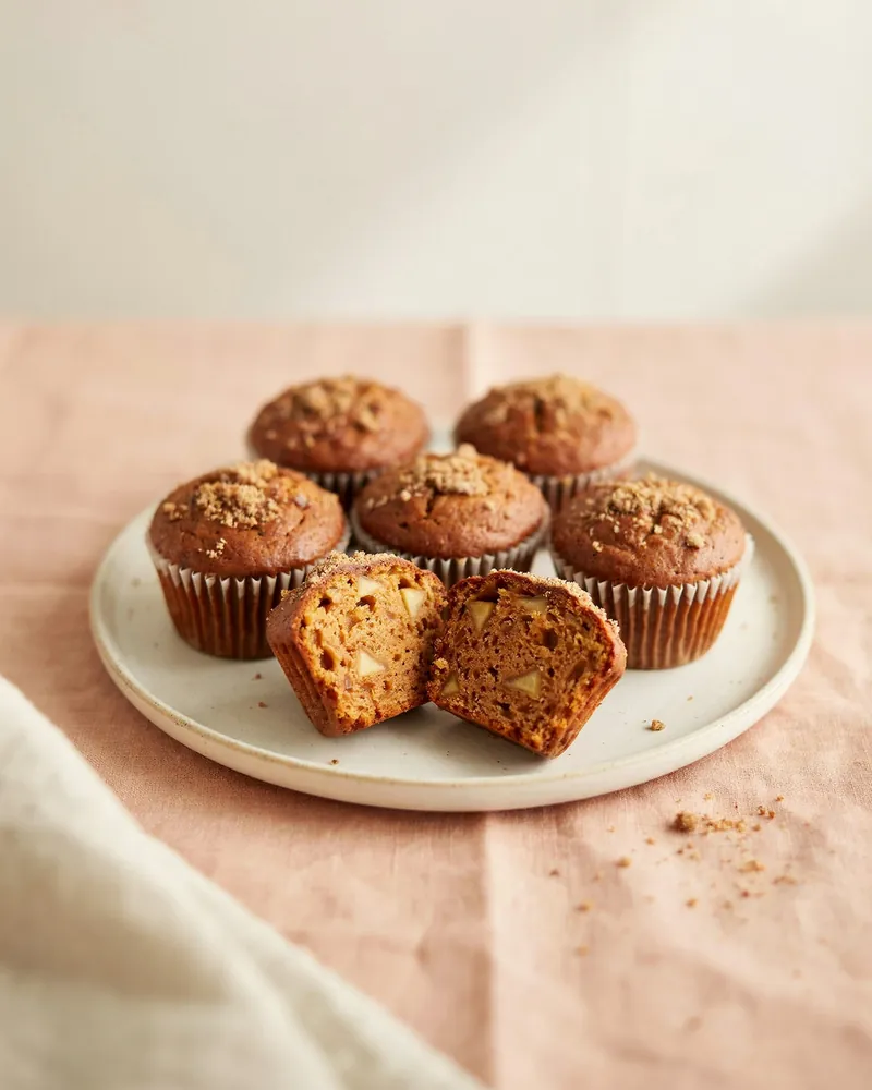 Pumpkin Apple Streusel Muffins
