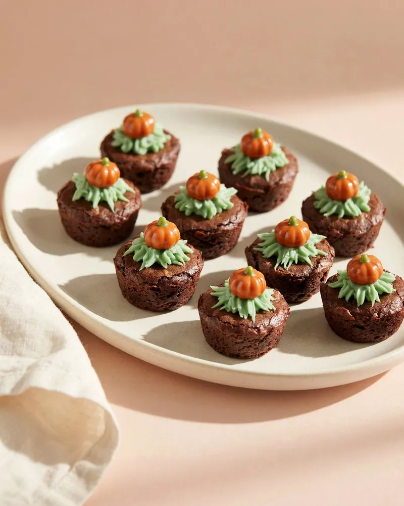 Pumpkin Patch Brownie Bites