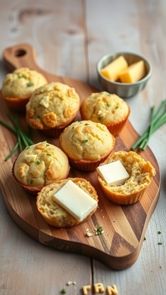 Savory Cheddar and Chive Muffins